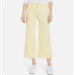 BP Nordstrom Canary Yellow Wide Leg denim Crop Pants
